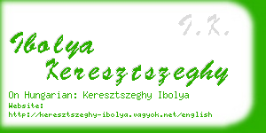 ibolya keresztszeghy business card